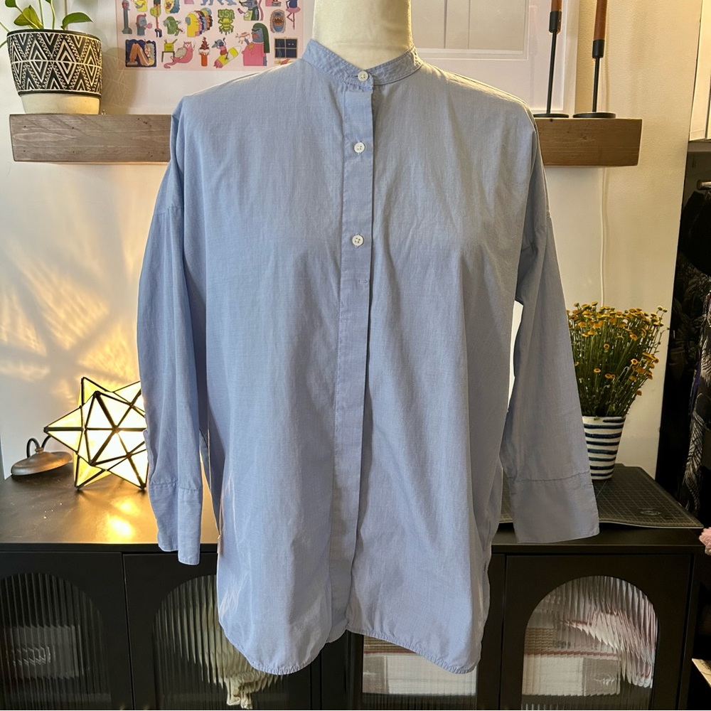 Everlane Cotton Collarless Square Shirt - image 4